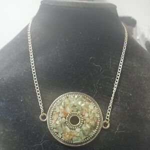 Hand Crafted Verdant Halo Necklace